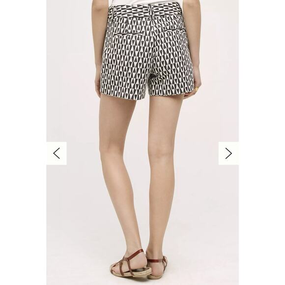 Anthropologie Cartonnier Neda Shorts‎ For Women Size 2 Black And White - Picture 2 of 8